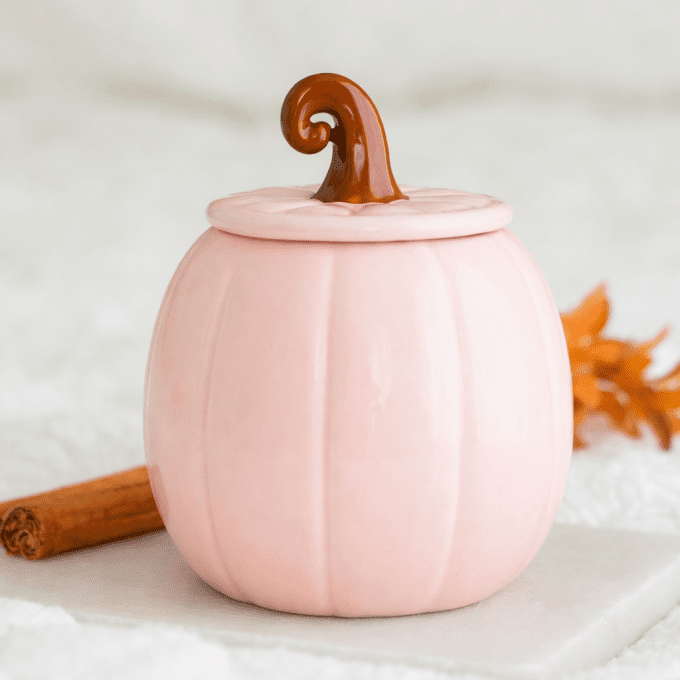 Brûleur en forme de citrouille rose