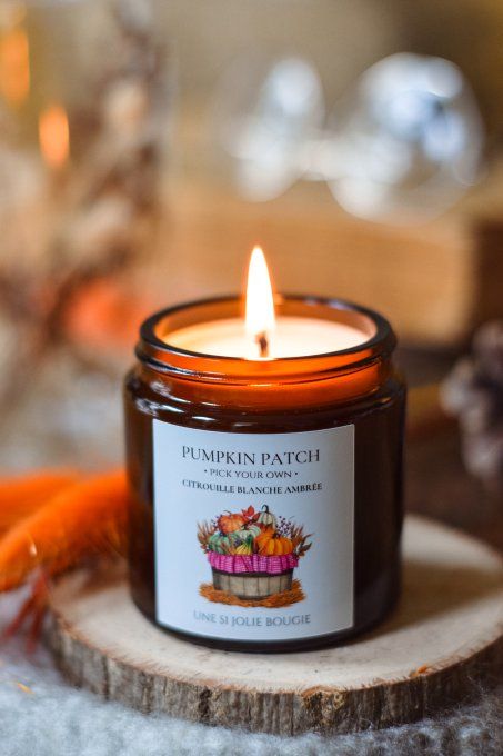 Bougie parfumée " Pumpkin patch" aux notes enivrantes de citrouille blanche ambrée